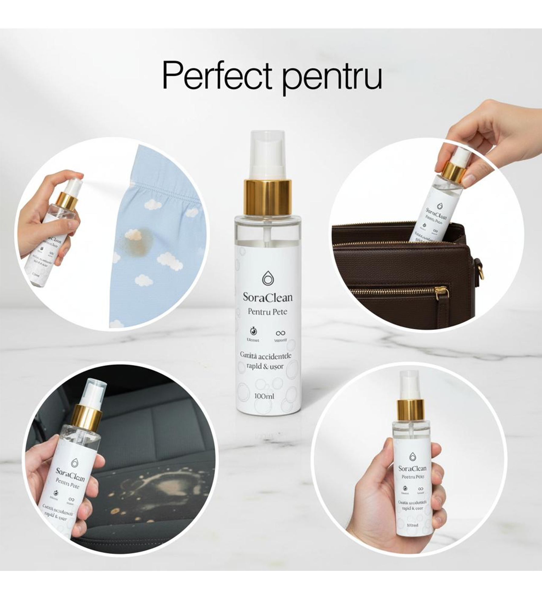 Soluție pentru curățarea petelor SoraClean